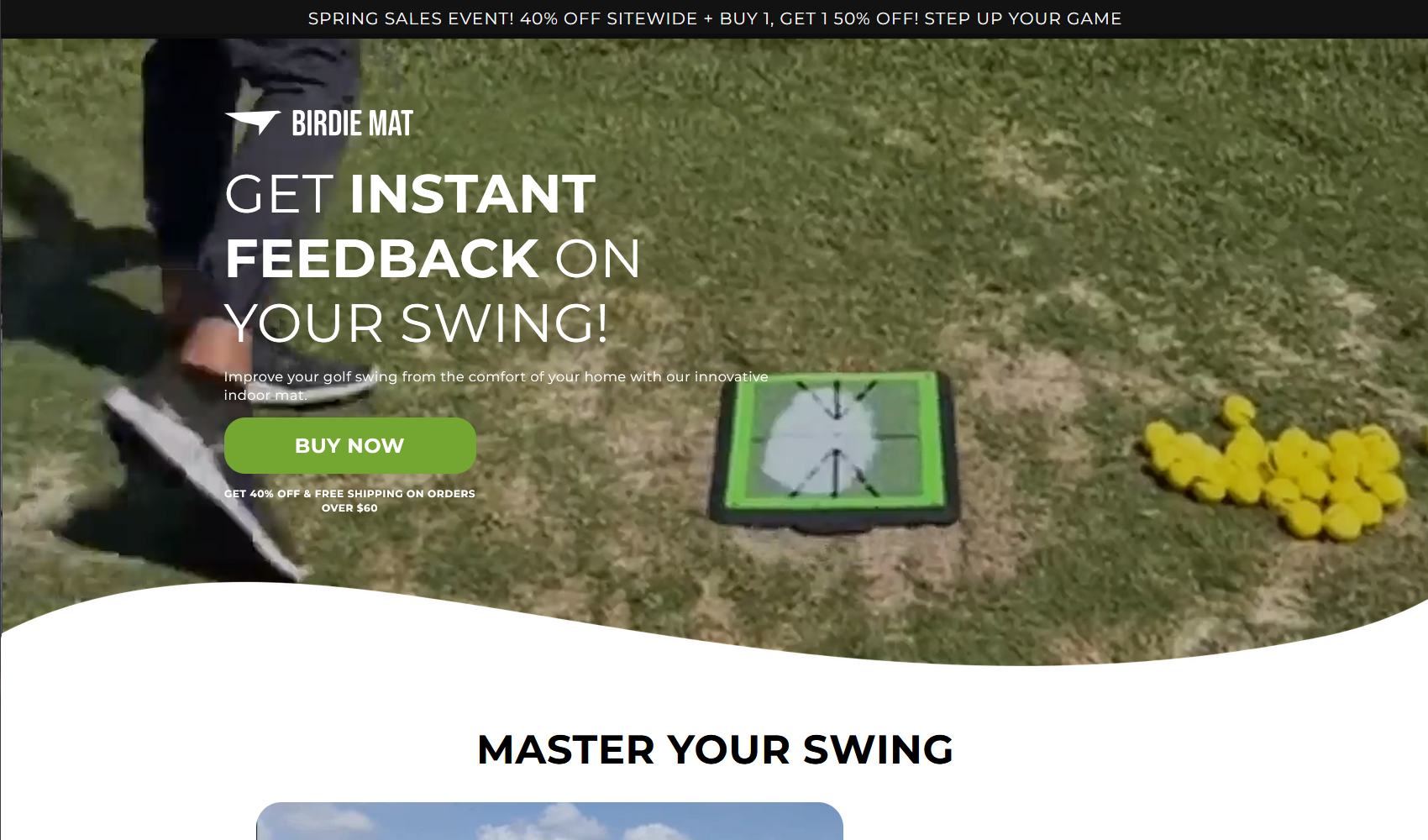 Birdie Mat product page screenshot